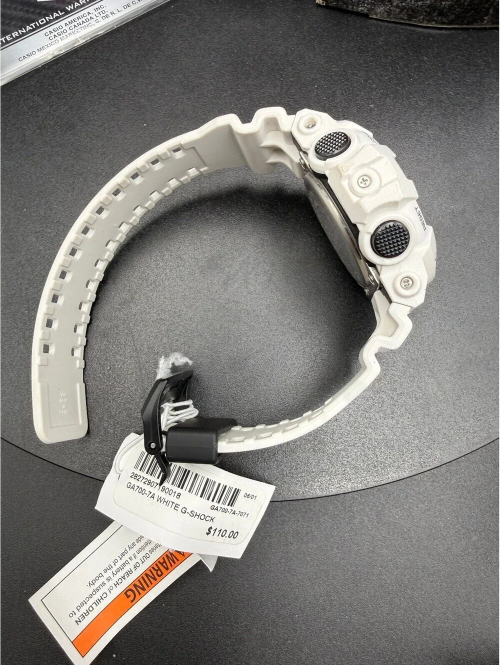 Casio G-Shock white analog-digital watch